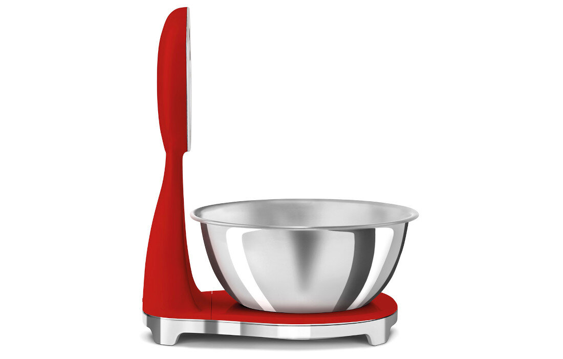 Waga kuchenna SMEG KSF01RDWW Czerwony Stal nierdzewna – trwałość i higiena wysoka jakość możliwość mycia jej w zmywarce komfort użytkowania