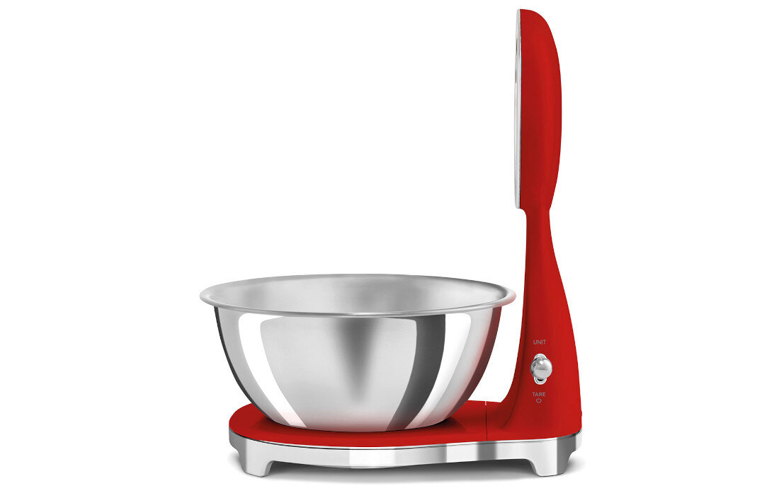 Waga kuchenna SMEG KSF01RDWW Czerwony Tryb czuwania – oszczędność energii Automatyczne wyłączanie ekonomiczne użytkowanie