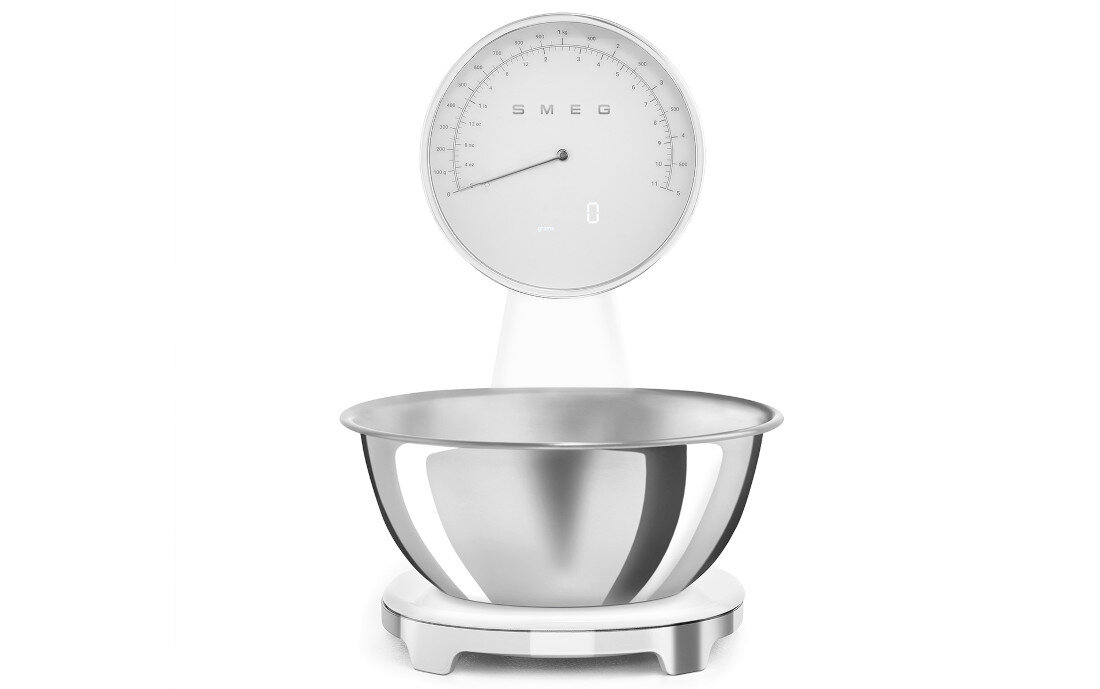 Waga kuchenna SMEG KSF01WHWW Biały Funkcja tarowania ważenie składniki porządek wygoda