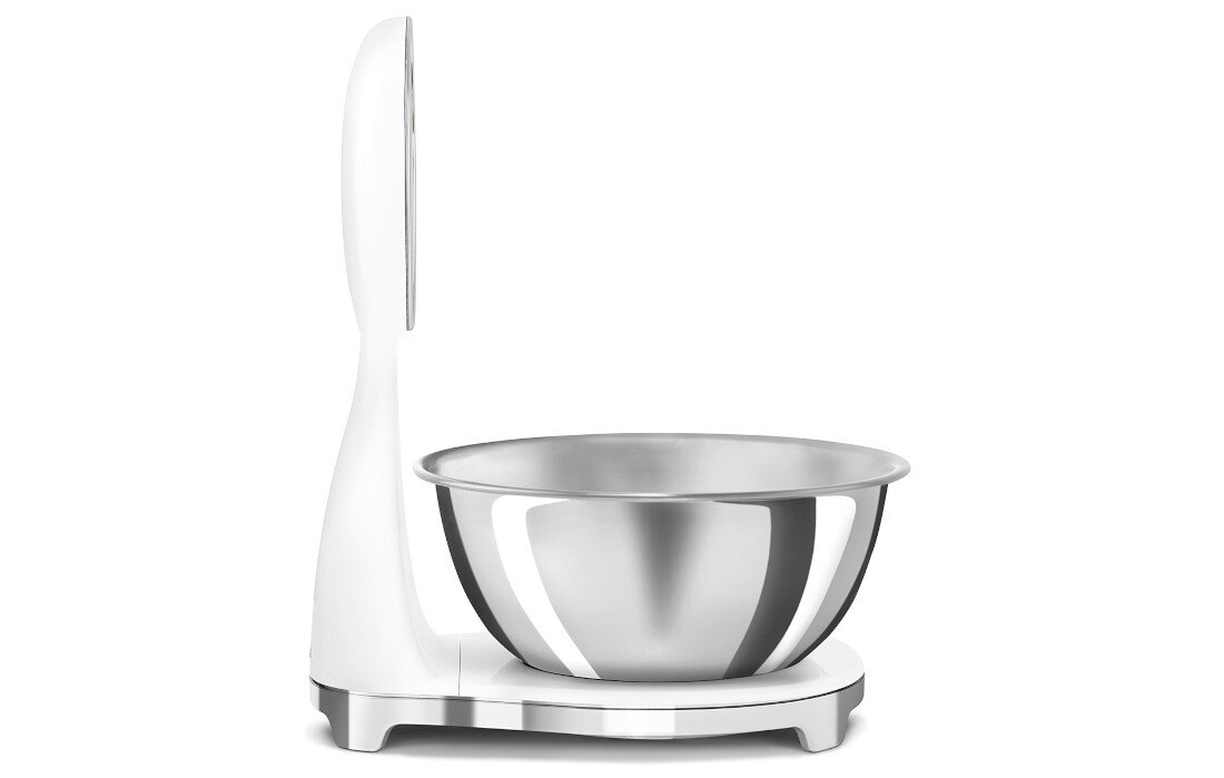 Waga kuchenna SMEG KSF01WHWW Biały Stal nierdzewna – trwałość i higiena wysoka jakość możliwość mycia jej w zmywarce komfort użytkowania