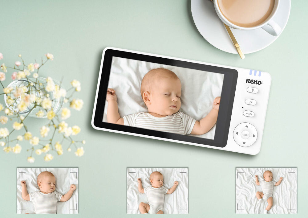 Niania elektroniczna NENO Ti Amo wizualizacja zoomu różne stopnie przybliżenia 4x zoom zbliżenie
