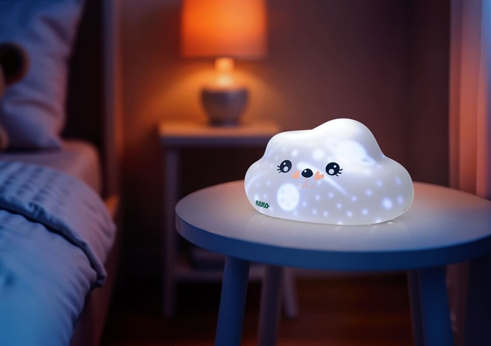 Lampka nocna NENO Cosmo rozwój wyobraźni, wyświetlane kosmiczne obiekty