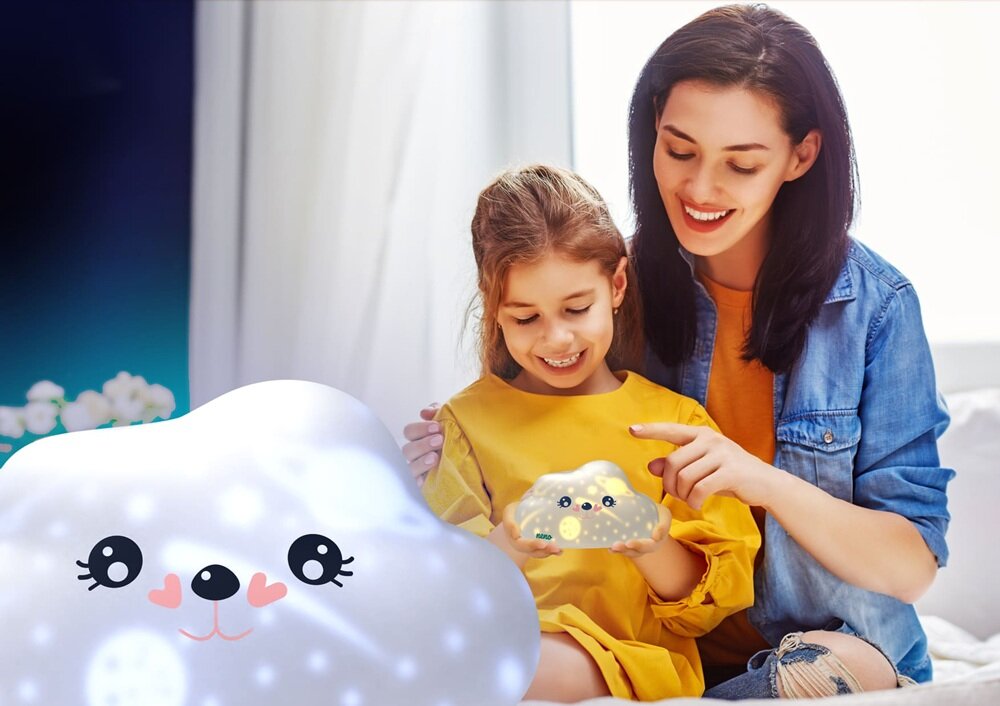 Lampka nocna NENO Cosmo z myślą o najmłodszych, łatwa obsługa, delikatne stuknięcie, uruchomienie lampki