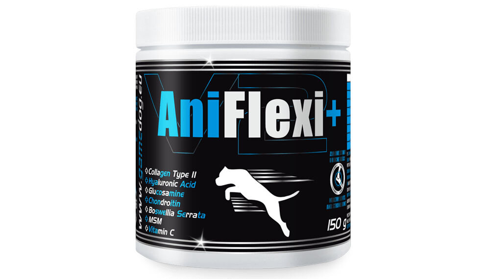Suplement dla psa GAME DOG AniFlexi+ V2 Suplement na stawy dla psa AniFlexi Marine V2 z Kolagenem Rybim i Kwasem Hialuronowym. Butelka 80 tabletek.