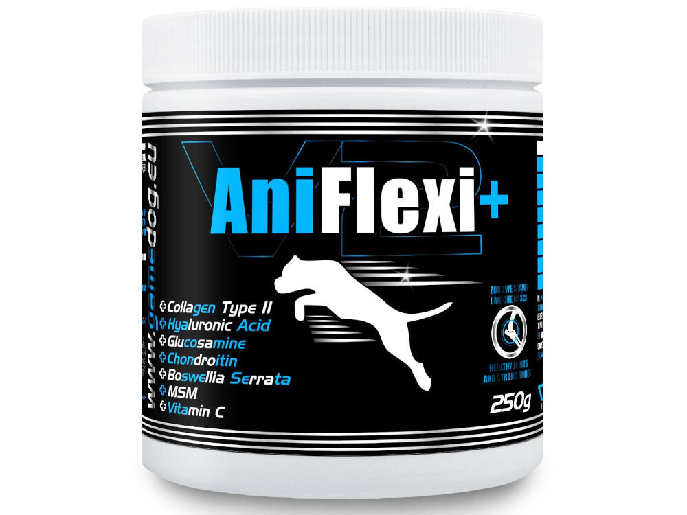Suplement dla psa GAME DOG AniFlexi+ V2 Suplement na stawy dla psa AniFlexi Marine V2 z Kolagenem Rybim i Kwasem Hialuronowym. Butelka 80 tabletek.