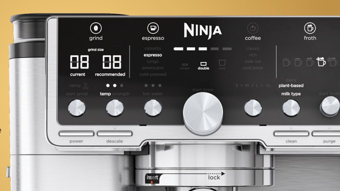 Ekspres NINJA Luxe Cafe Pro ES701EU (Cold Brew) Kawa skrojona na Twój gust preferencje optymalizuje parametry 25 poziomów mielenia 3 mocy kawy rozmiarów