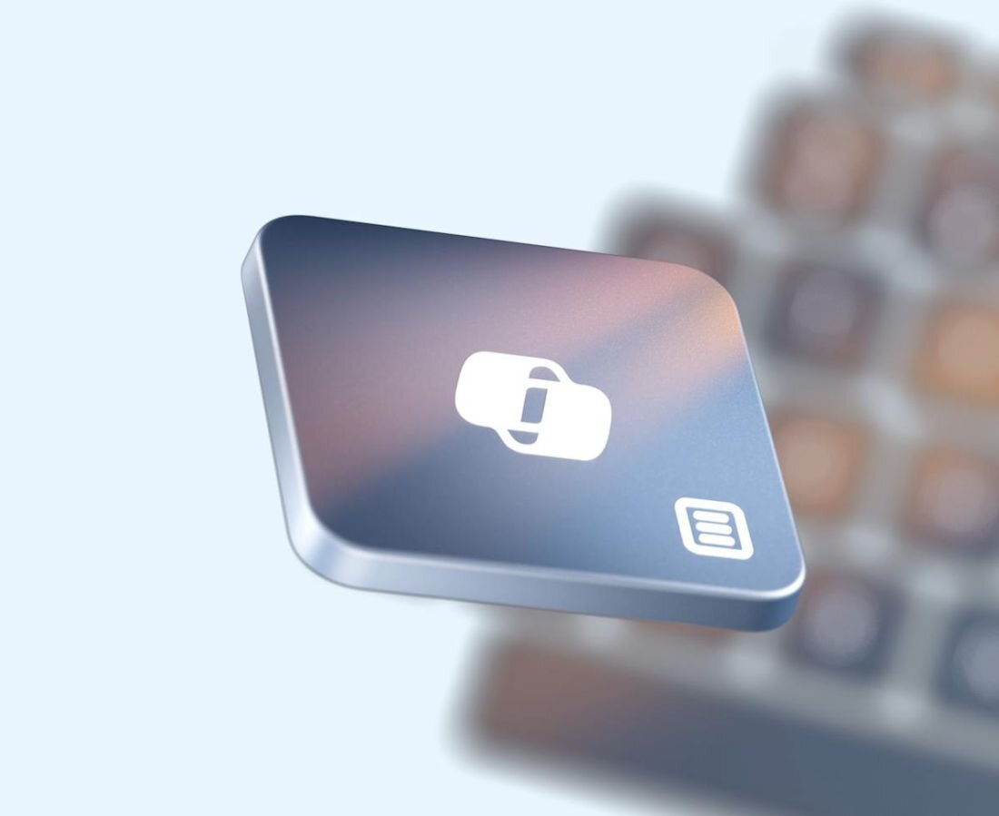 Przycisk z logo Copilot, ilustrujący innowacyjne podejście do interakcji użytkownika. klawisz Copilot MICROSOFT Copilot