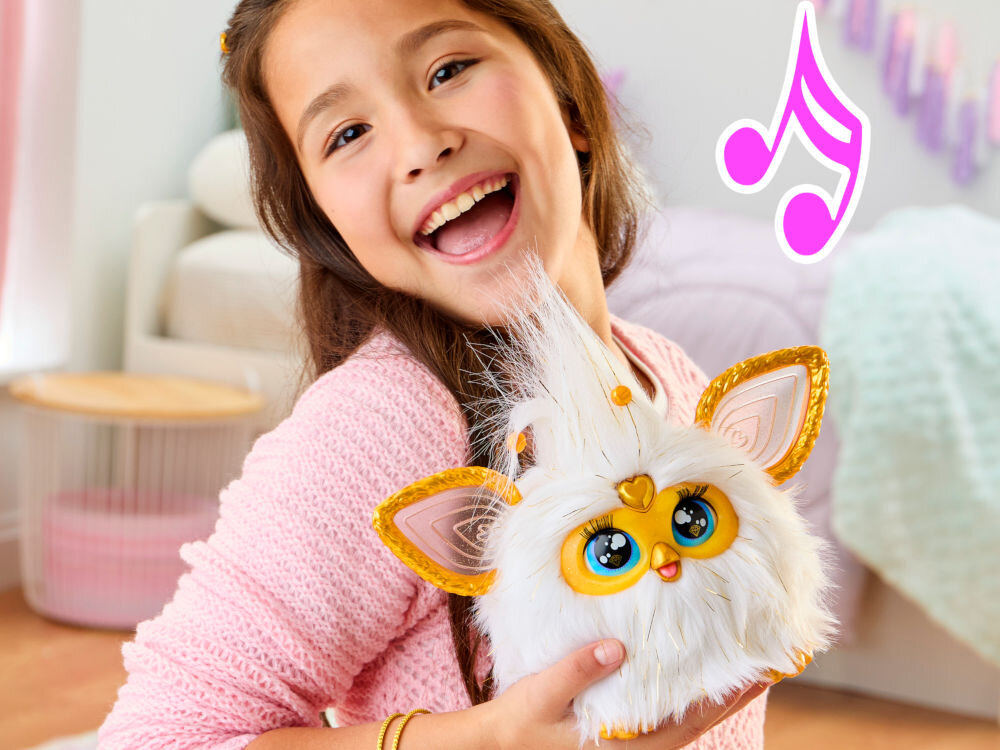 Maskotka HASBRO Furby Złota Blask G1938120 opieka koraliki