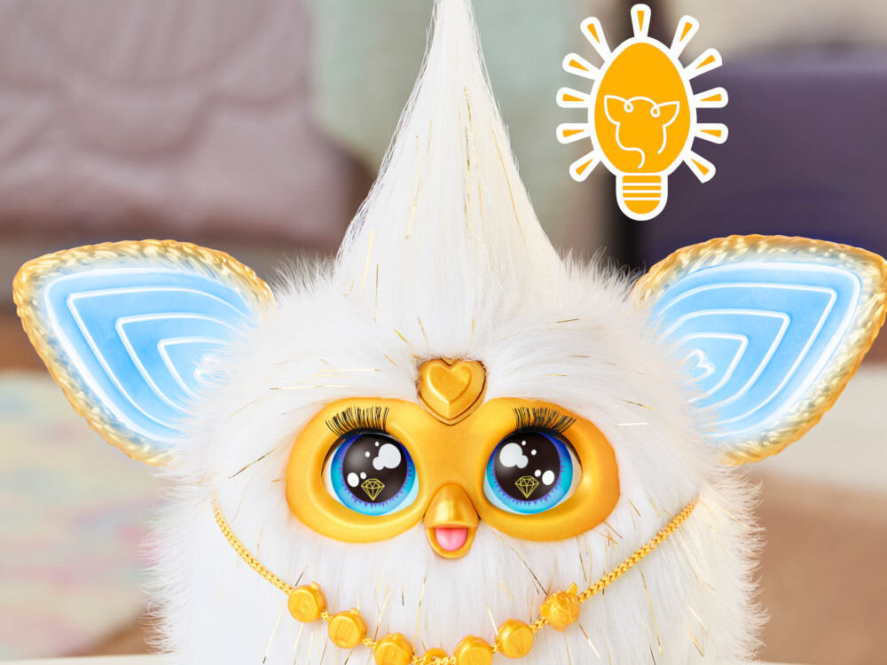 Maskotka HASBRO Furby Złota Blask G1938120 opieka koraliki