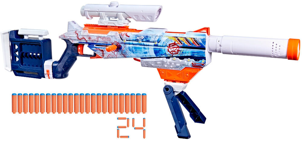 Wyrzutnia NERF Loadout Arctic Zerostriker G17634N0 pełny zestaw akcesoria i 24 strzałki