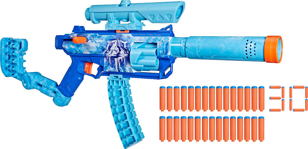 Wyrzutnia NERF Loadout Frost Fusion G3157EU4 pełny zestaw akcesoria i 30 strzałek