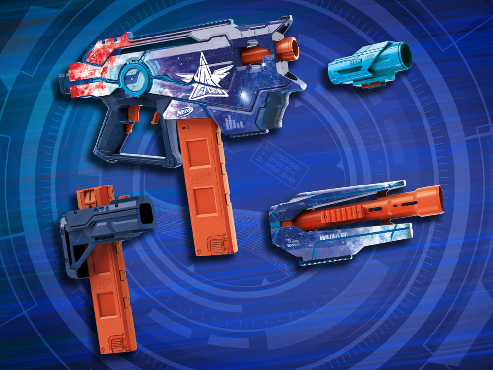 Wyrzutnia NERF Loadout Galactic Commander G15804N0 zestaw akcesoria scope lufa kolba kreatywna zabawa