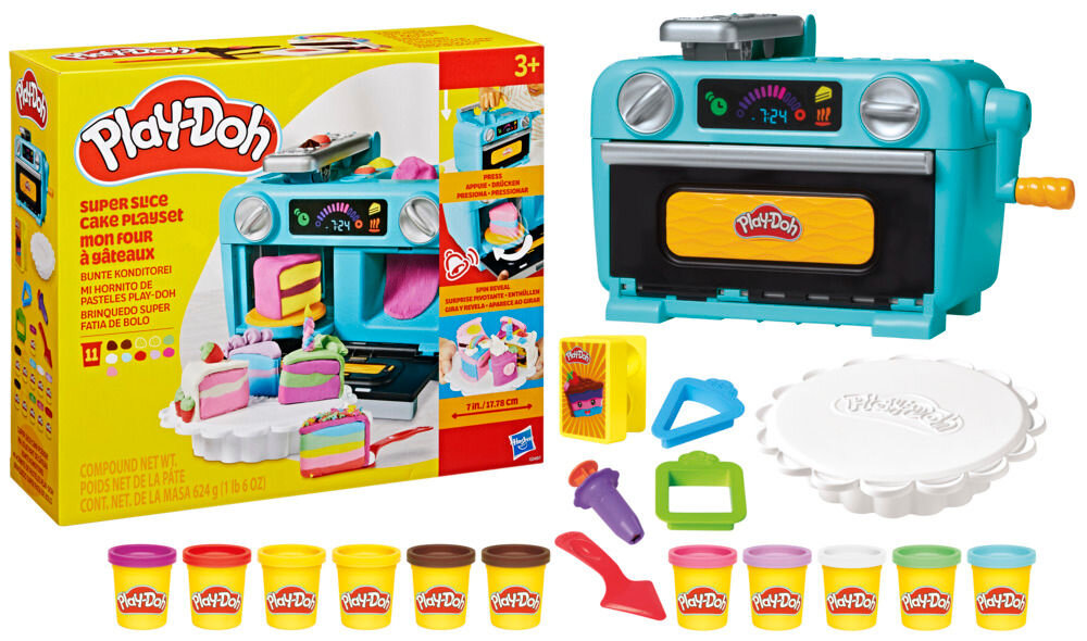 Ciastolina PLAY-DOH Tęczowy piekarnik G04975L0 Play-Doh Stamp & Saw Tool Bench młotek śrubokręt skrzynka narzędzia majsterkowanie dzieci