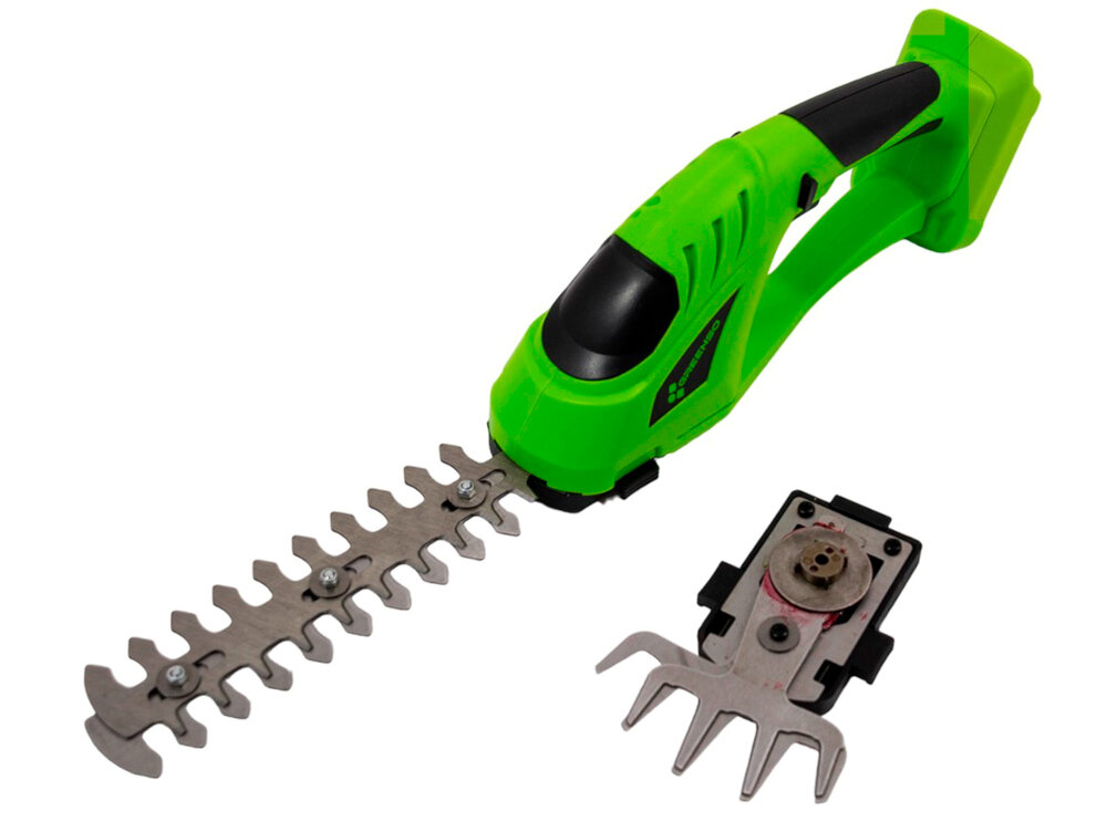 Nożyce do żywopłotu - trawy GREENSO UAO011 20V akumulatorowe narzedzie ogrodowe precyzyjne strzyzenie zywoplotow trawy i innej roslinnosci wydajne wygodne w uzytkowaniu przyjazne dla srodowiska precyzyjne