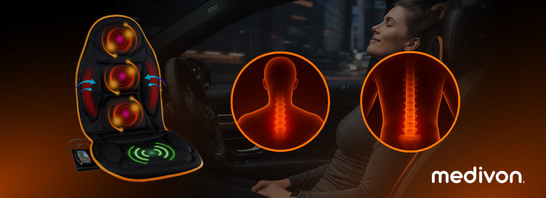 Mata masująca MEDIVON Cosy Mesh mechanizmy masujące funkcja podgrzewania relaks komfort wygoda 5 specjalnie opracowanych trybów masażu możliwość wyboru 4 stref precyzja elegancki miękki materiał