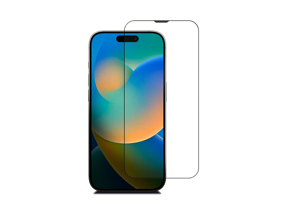 Szkło hartowane ILERA Permium Sapphire Ultra+ do Apple iPhone 16 + szkło na obiektyw zdjęcie telefon i szkło na białym tle