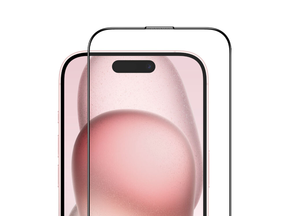 Szkło hartowane ILERA Deluxe Original do Apple iPhone 15 Pro zdjęcie zoom telefonu i szkło ochronne na białym tle