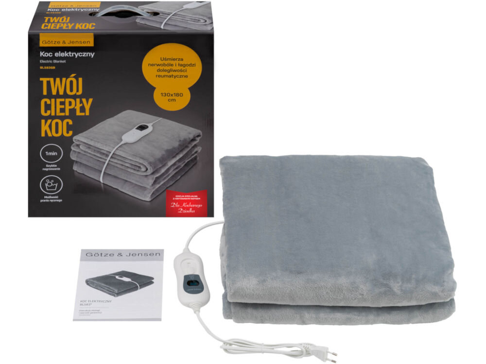 Koc elektryczny GÖTZE & JENSEN BL583GB zestaw wymiary