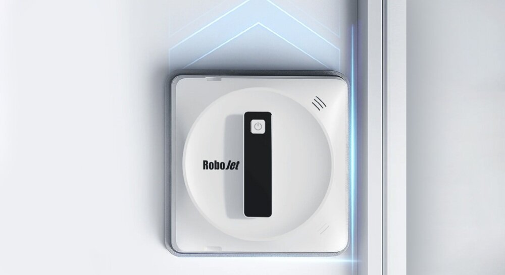 Robot do mycia okien ROBOJET WR3 planowanie trasy czyszczenia, intensywne usuwanie zabrudzeń