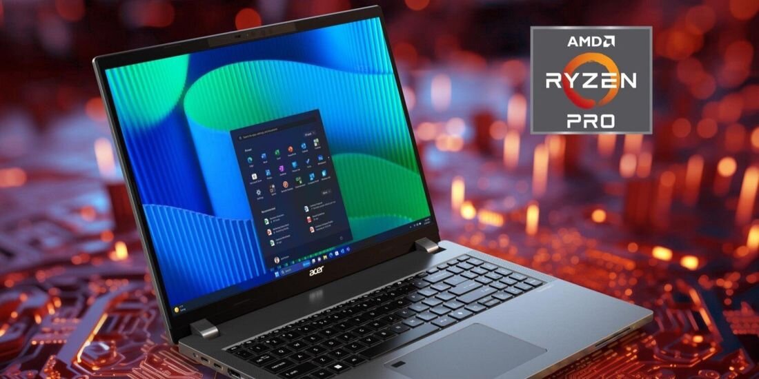 Laptop ACER TravelMate P2 - Laptop ACER TravelMate P2 z procesorem AMD Ryzen Pro, zapewniający wysoką wydajność w codziennym użytkowaniu.  
