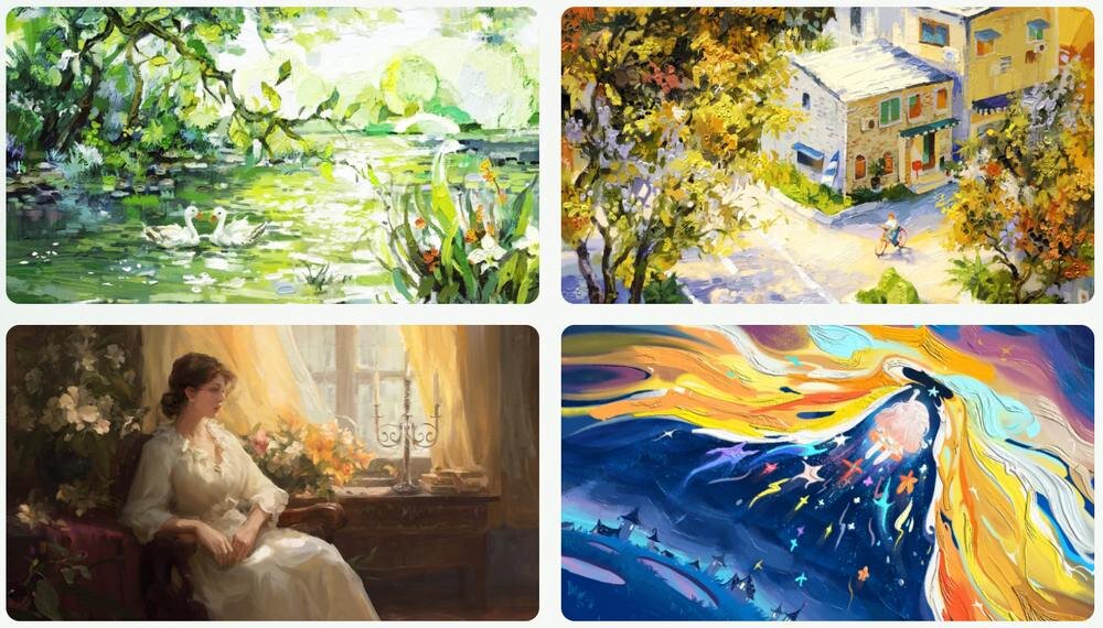 Tablet HUAWEI MatePad Pro 12.2 4 przykładowe obrazy, GoPaint pędzel rysowanie nacisk rysunki