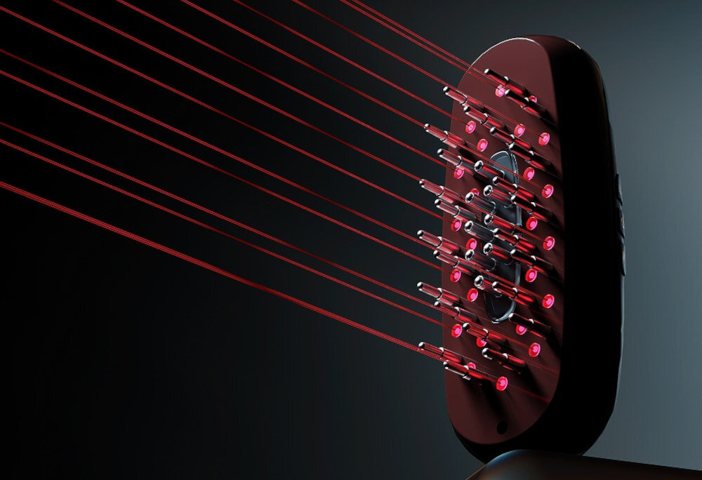 Wielofunkcyjny grzebień na porost włosów BEAUTIFLY Laserboost Pro Dark Regeneracja u źródła Terapia niskopoziomowym światłem laserowym długość fal w domowym zaciszu odbudowę komórek skóry głowy, wzmacnia cebulki i stymuluje porost włosów