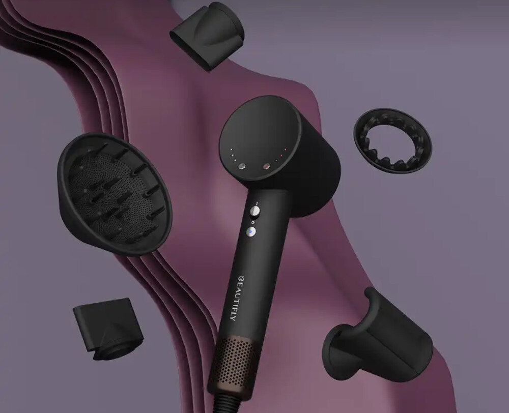 Suszarka BEAUTIFLY Dryfinity Graphit Włosy pełne blasku wygląd design prezentacja wizualizacja