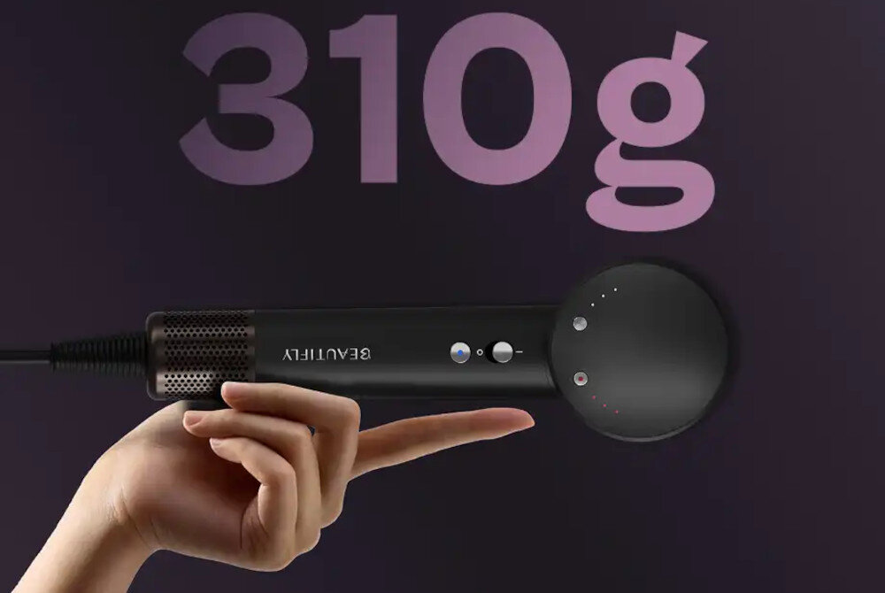 Suszarka BEAUTIFLY Dryfinity Graphit Swoboda ruchów i wygoda Obrotowy kabel  ułatwienie stylizacja lekka konstrukcja waga pielęgnacja