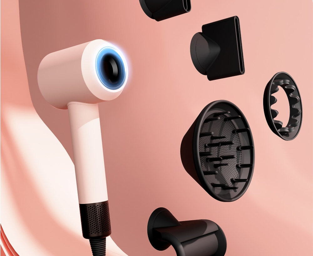 Suszarka BEAUTIFLY Dryfinity Rose Bezpieczne mocowanie Mocowanie magnetyczne umożliwia ich szybką wymianę