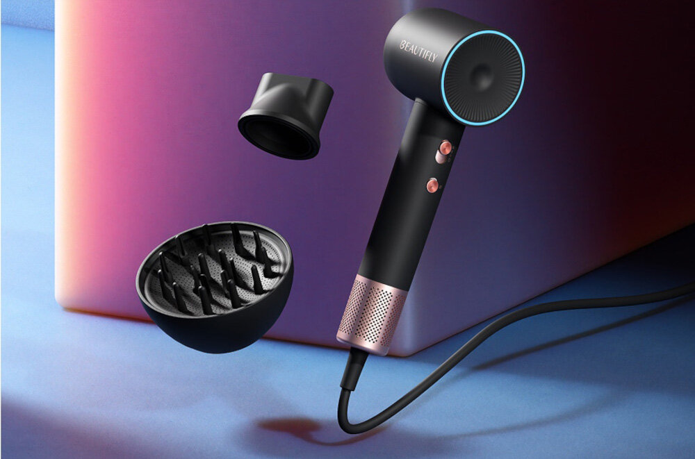 Suszarka BEAUTIFLY Velaair wygląd design prezentacja wizualizacja Profesjonalny efekt