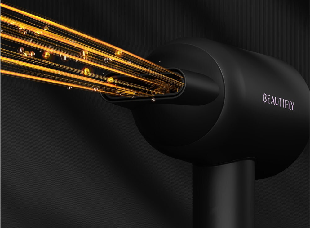Suszarka BEAUTIFLY Mistessence Gładkość bez puszenia Technologia jonizacji redukuje elektryzowanie się włosów fryzura gładka, sprężysta i odporna na przesuszenie zdrowy wygląd