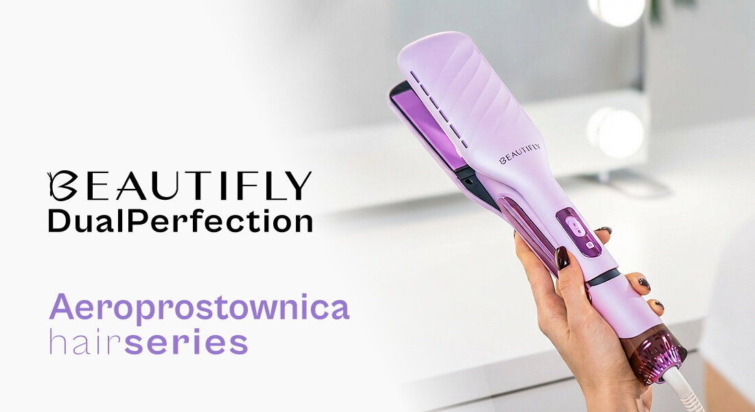 Aeroprostownica BEAUTIFLY Dual Perfection 230 stopni Stylizacja w jednym ruchu wygląd prezentacja wizualizacja design