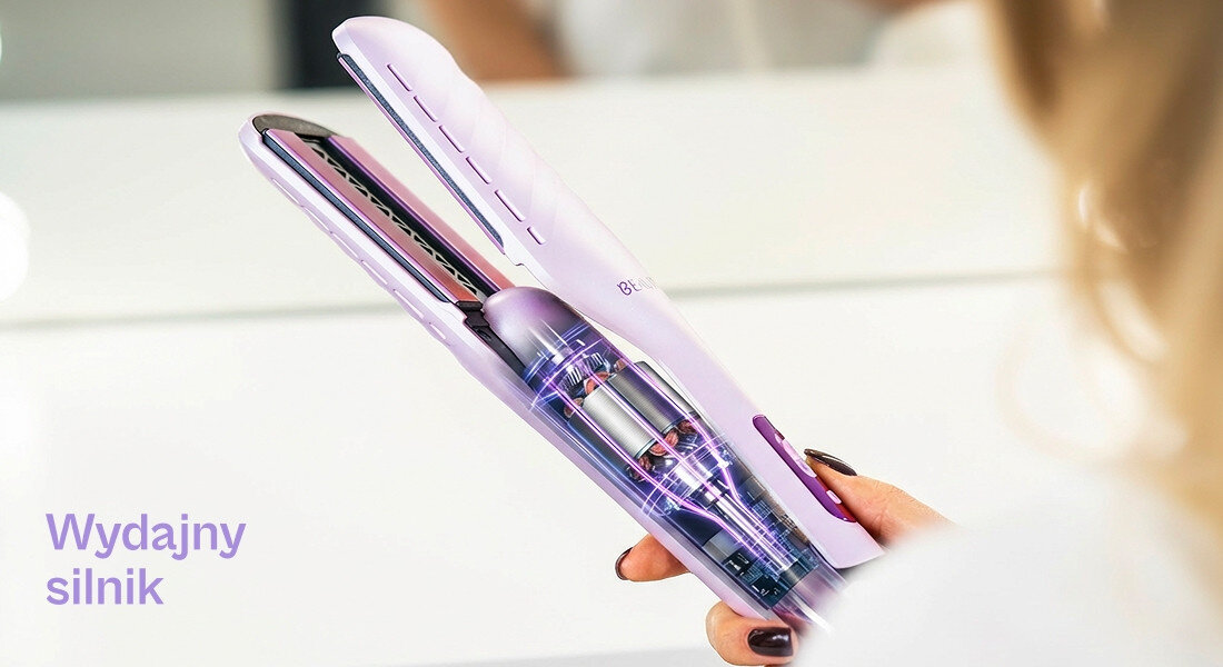 Aeroprostownica BEAUTIFLY Dual Perfection 230 stopni Wydajny silnik  DualPerfection radzi sobie z grubymi, długimi włosami gładkie, proste i pełne naturalnego blasku