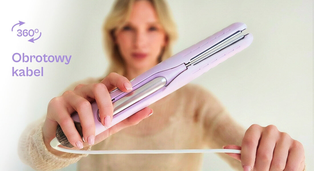 Aeroprostownica BEAUTIFLY Dual Perfection 230 stopni Obrotowy przewód Lekka, antypoślizgowa obudowa o wyprofilowanym kształcie obrotowy przewód 360° uniwersalne napięcie