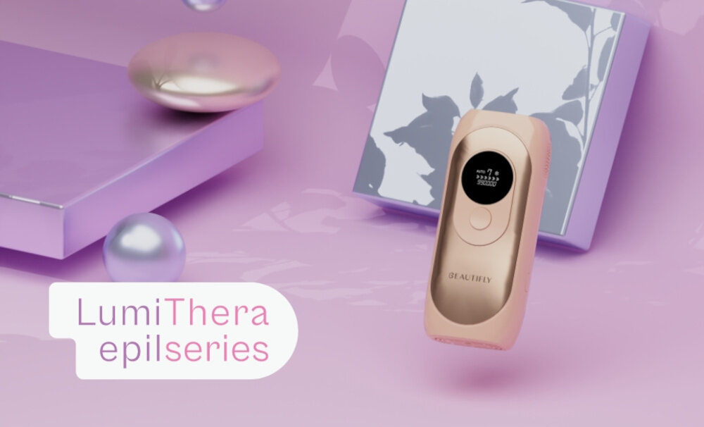 Depilator BEAUTIFLY LumiThera Epil IPL wygląd design prezentacja wizualizacja Kompleksowa pielęgnacja