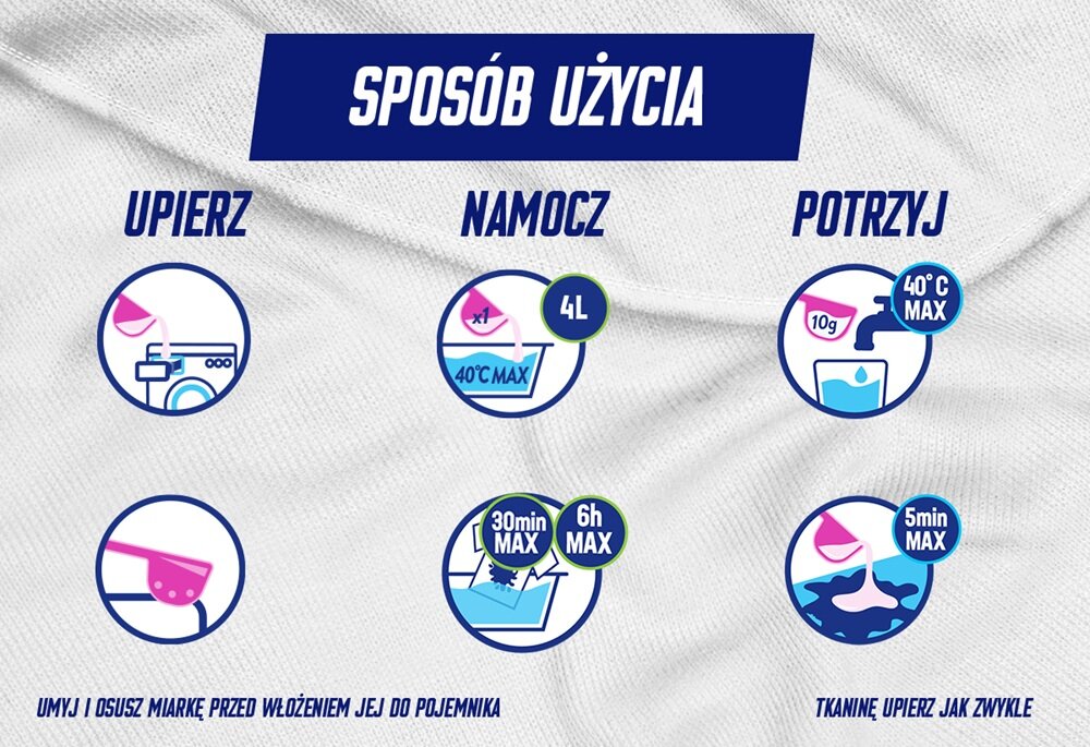 Odplamiacz do prania VANISH Oxi Action Biały 1.4 kg oszczędnośc energii, skuteczność w niskich temperaturach, oszczędność pieniędzy