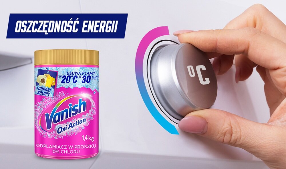 Odplamiacz do prania VANISH Oxi Action Różowy 1.4 kg środek do prania, zadowoleni klienci