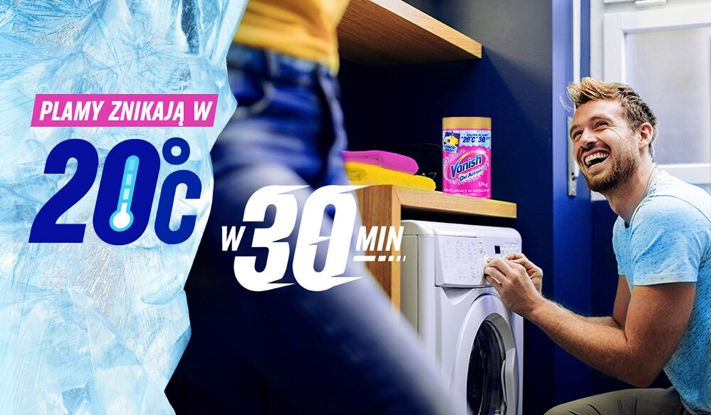 Odplamiacz do prania VANISH Oxi Action Różowy 1.4 kg bez uporczywych plam i zabrudzeń, usuwanie plam, oszczędność czasu i energii