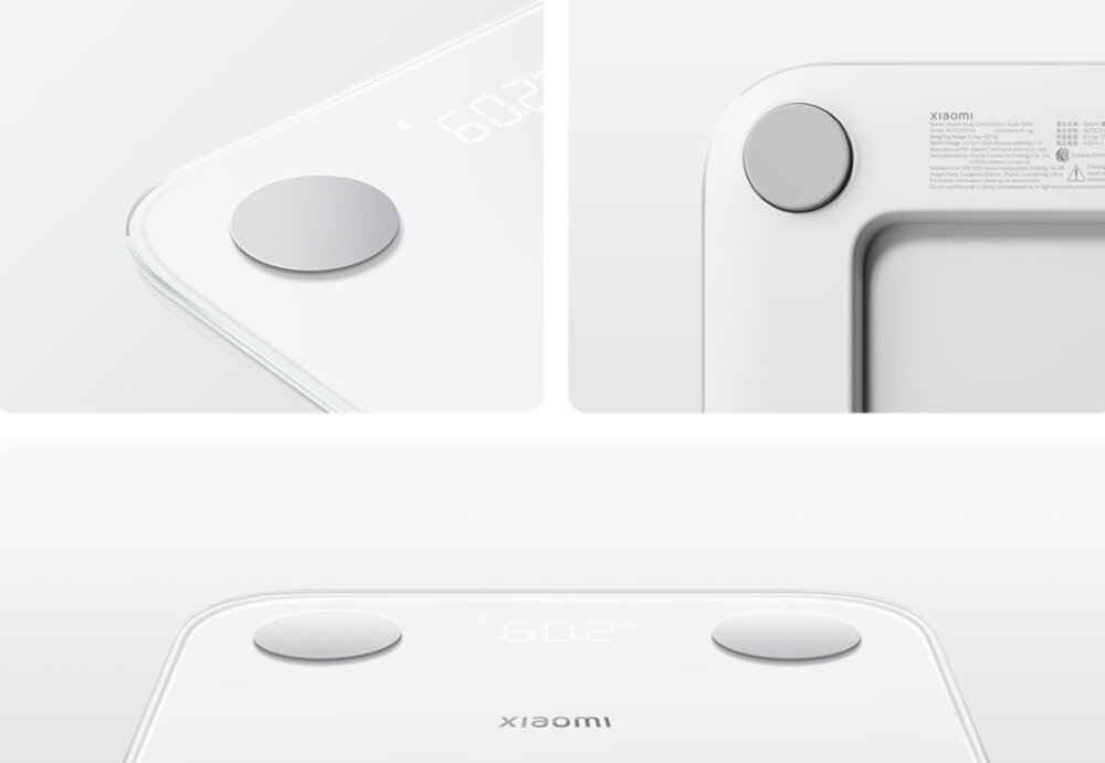 Waga XIAOMI Body Composition Scale S40 dokładna stabilna długi czas pracy elektrody średnica duża powierzchnia antypoślizgowa