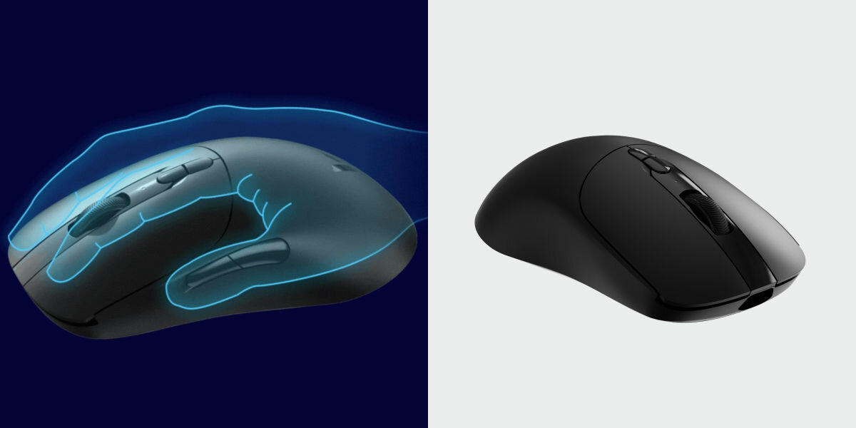 Mysz RAPOO Gaming V200PRO Czarny Lekkość i ergonomia - wizualizacja dopasowania myszy do dłoni