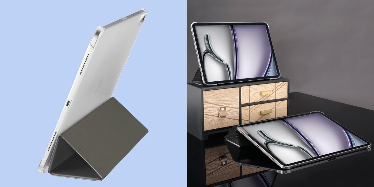 Etui na iPad Air HAMA Fold Clear Składana okładka pisania, czytania lub oglądania stabilnej konstrukcji iPad - tablet w etui