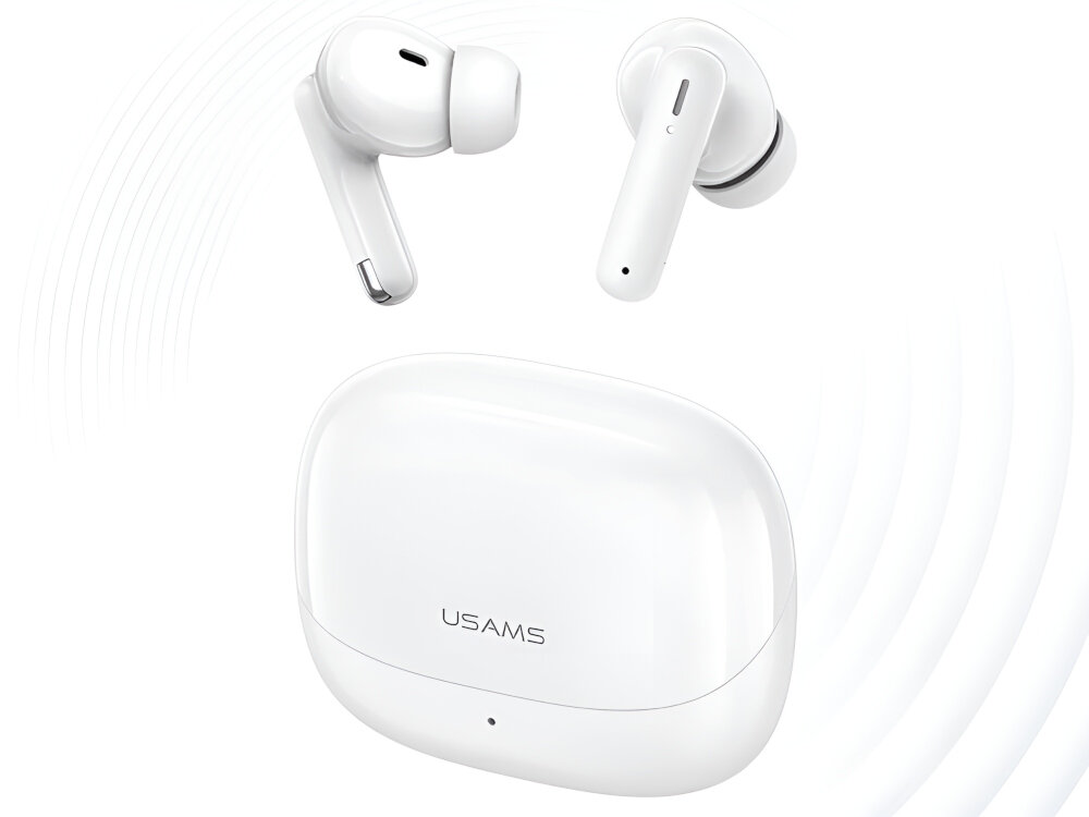Słuchawki dokanałowe USAMS IF27 TWS bezprzewodowe Bluetooth 5.3 ergonomiczne silikonowe końcówki komfort użytkowania