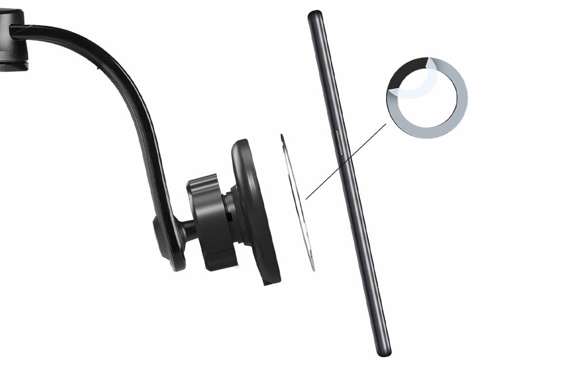 SBS Flexy Magsafe Magnetyczne mocowanie iPhone’a z MagSafe Samsung, Oppo, Xiaomi, Huawei pierścień magnetyczny na tył telefonu pionowej lub poziomej - krążek magnetyczny