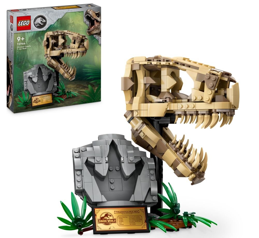 LEGO 76964 Jurassic World Szkielety dinozaurów — czaszka tyranozaura klocki elementy zabawa łączenie figurki akcesoria figurka zestaw
