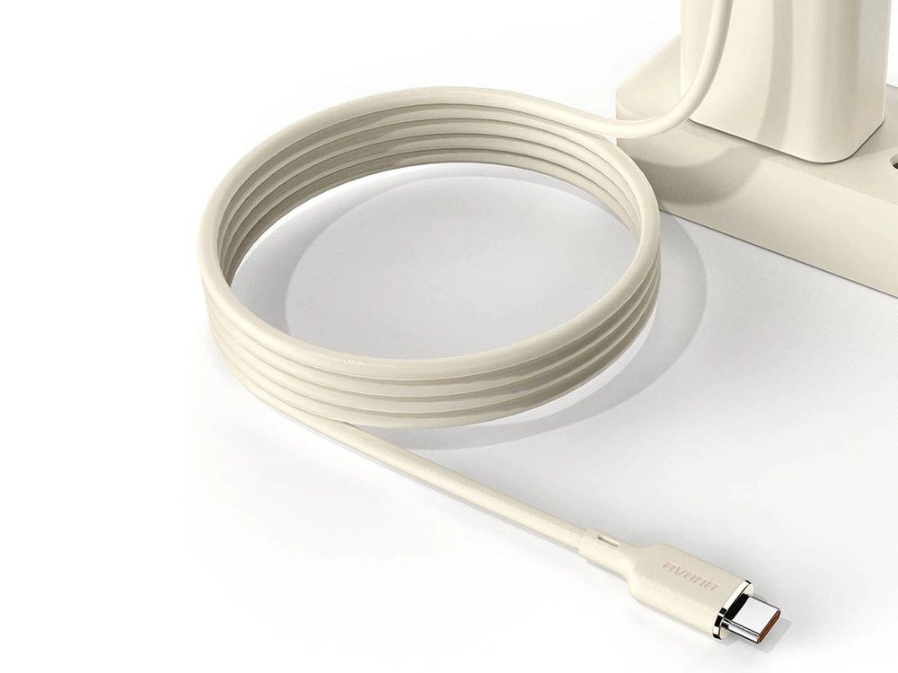 Kabel USB-C - Lightning DUDAO L7SCL 2 metr Miękka silikonowa powłoka kabel USB-C do Lightning Dudao L7SCL Elastyczny silikon - zwinięty kabel na jasnym blacie