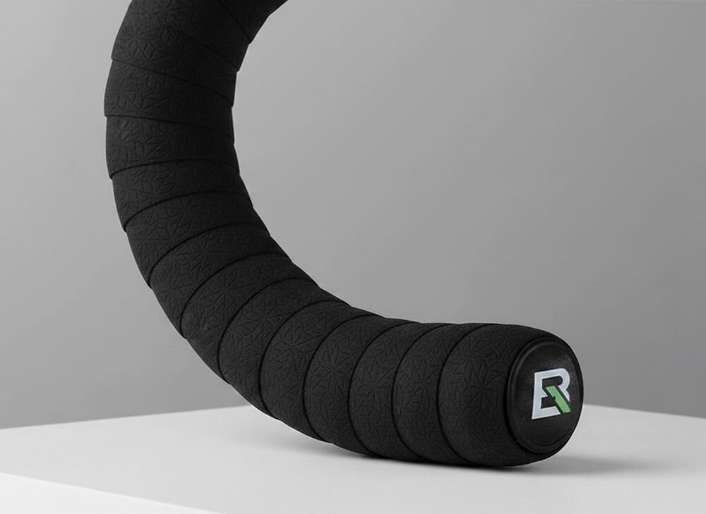 Owijka ROCKBROS 8386824307559 Czarny, czarny, design, styl, wykończenie, owijka nawinięta na kierownicę roweru.