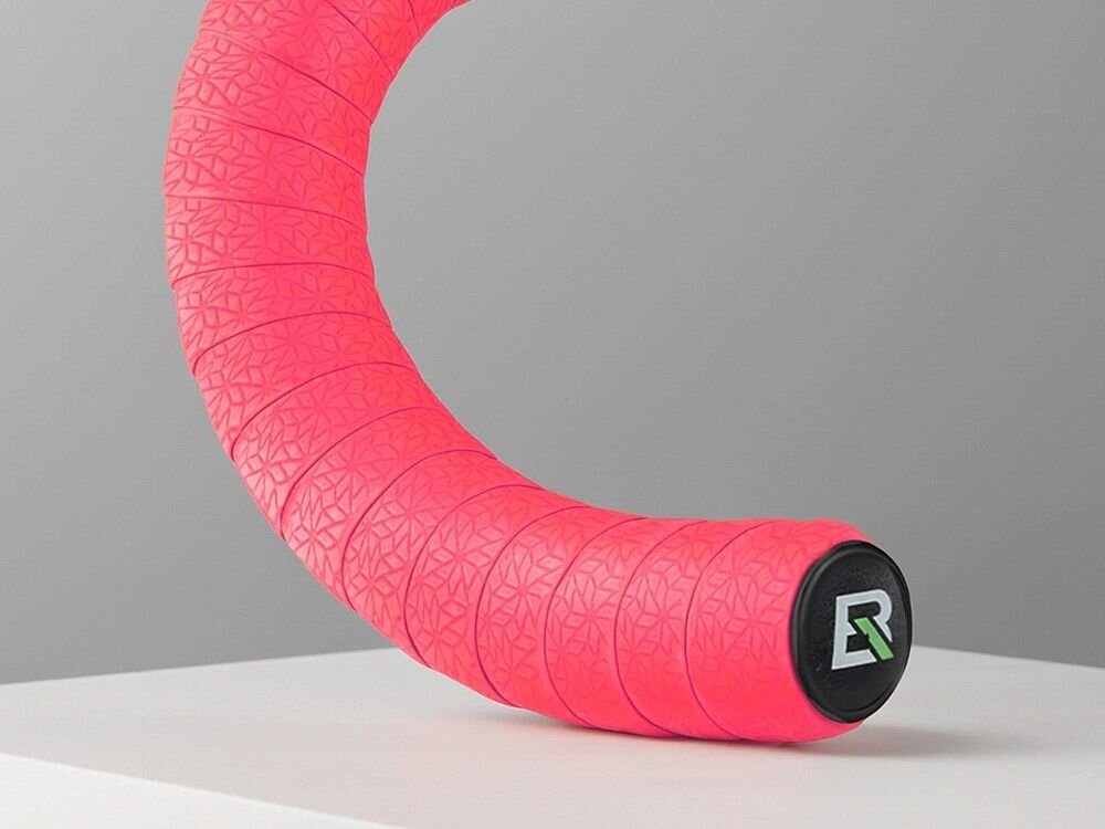 Owijka ROCKBROS 8386824307597 Różowy, różowy, design, styl, wykończenie, owijka nawinięta na kierownicę roweru.
