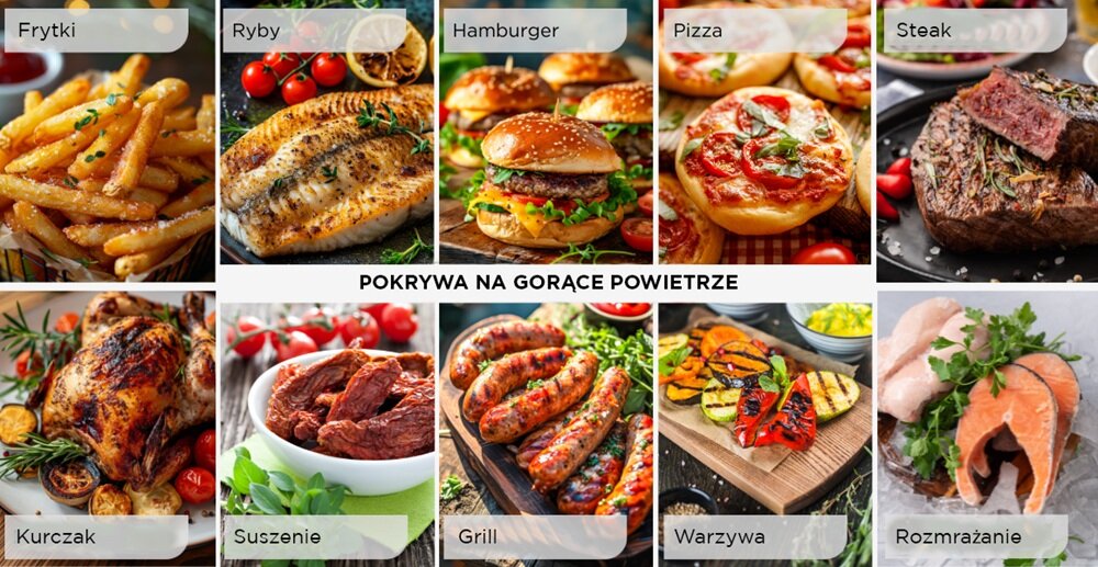 Multicooker CONCEPT CK8000 z funkcją Air Fryer gotowanie na gorącym powietrzu, regulacja temperatury, minimalizacja tłuszczu