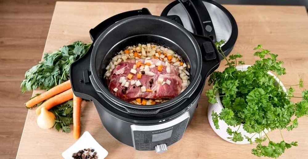 Multicooker CONCEPT CK8000 z funkcją Air Fryer oszczędność czasu i energii, bez tłuszczu, szybki
