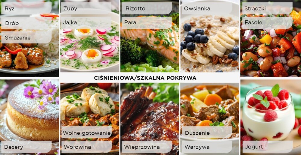 Multicooker CONCEPT CK8000 z funkcją Air Fryer 30 programów, smak, wartości odżywcze
